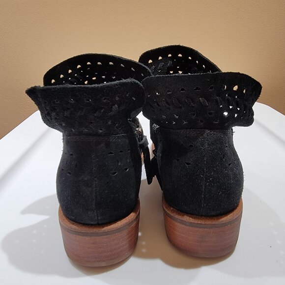 Söfft Brinkley Laser Cut Leather Bootie, BLACK SUEDE, Size 8.5M, NWT - Picture 14 of 16